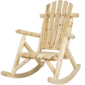 Outdoor Wooden Log Rocking Chair - Adirondack Style Outdoor Wooden Log Rocking Chair - Adirondack Style